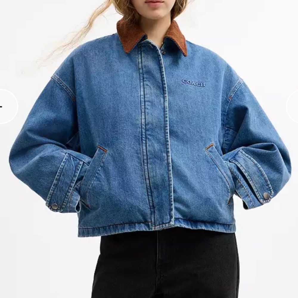 Coach Blue Denim Barn Jacket Size Large